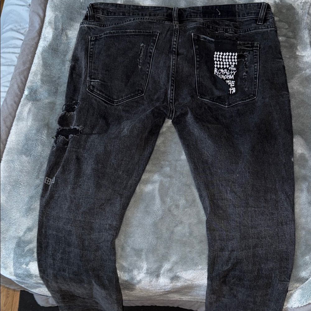 Ksubi Charcoal Distressed Men's Jeans
